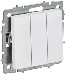 Выключатель 3-кл. СП BRITE ВС10-3-0-БрАБ 10А механизм арктич. бел. IEK BR-V30-0-10-K91