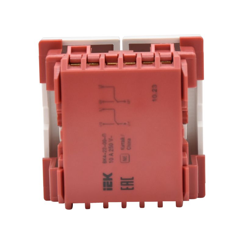 Переключатель проходной 2-кл. 2мод. 10А IP20 ВК4-22-00-П бел. PRIMER IEK CKK-40D-PD2-K01