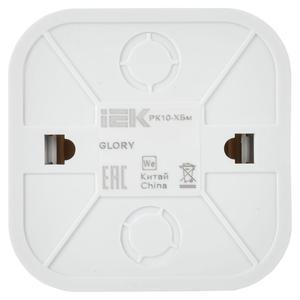 Розетка компьютерная ОП GLORY РК10-ХБм RJ45 кат.5E бел. матов. IEK EKH10-K01M