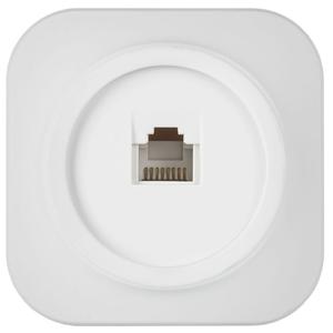 Розетка компьютерная ОП GLORY РК10-ХБм RJ45 кат.5E бел. матов. IEK EKH10-K01M