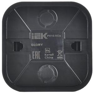 Розетка компьютерная ОП RJ45 кат.5E GLORY РК10-ХСм сталь матов. IEK EKH10-K46M