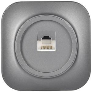 Розетка компьютерная ОП RJ45 кат.5E GLORY РК10-ХСм сталь матов. IEK EKH10-K46M