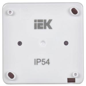 Розетка 1-м ОП Гермес Plus РСб20-3-ГПБб 16А IP54 с заземл. с крышкой бел. IEK ERMP12-K01-16-54-EC