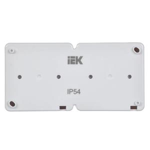Розетка 2-м ОП Гермес Plus РСб22-3-ГПБд 16А IP54 с заземл. с дым. крышкой бел. IEK ERMP22-K03-16-54-EC