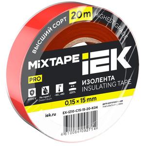 Изолента 0.15х15мм (рул.20м) красн. IEK EX-IZ10-C15-15-20-K04