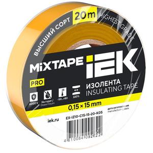 Изолента 0.15х15мм (рул.20м) желт. IEK EX-IZ10-C15-15-20-K05