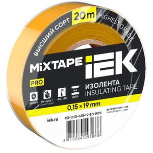 Изолента 0.15х19мм (рул.20м) желт. IEK EX-IZ10-C15-19-20-K05