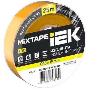 Изолента 0.15х19мм (рул.25м) желт. IEK EX-IZ10-C15-19-25-K05