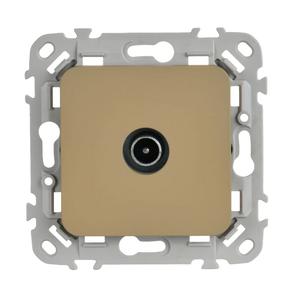 Розетка телевизионная оконечная СП FLITE РТВм-1-1-1-ФлХ тип M экранир. механизм хаки IEK FI-A13-O-K59