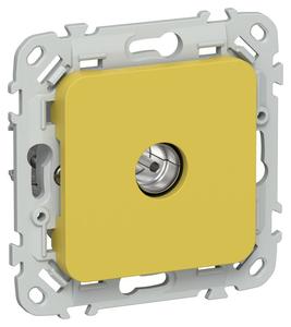 Розетка телевизионная проходная СП FLITE РТВм-1-1-2-ФлЖК тип M экранир. механизм желт. карри IEK FI-A13-P-K44
