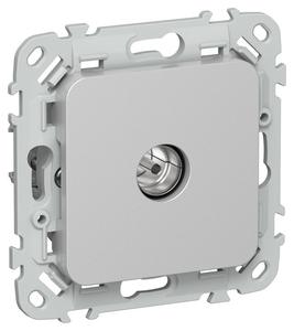 Розетка телевизионная проходная СП FLITE РТВм-1-1-2-ФлА тип M экранир. механизм алюм. IEK FI-A13-P-K47