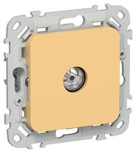 Розетка телевизионная проходная СП FLITE РТВм-1-1-2-ФлЗ тип M экранир. механизм золотарник IEK FI-A13-P-K90
