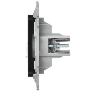 Розетка 2-м СП FLITE РКТВ5е-2-0-ФлЧ RJ45/TV кат.5E UTP механизм черн. IEK FI-AK22-1-K02