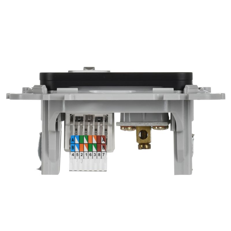 Розетка 2-м СП FLITE РКТВ5е-2-0-ФлЧ RJ45/TV кат.5E UTP механизм черн. IEK FI-AK22-1-K02