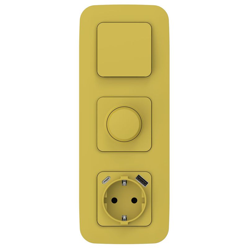 Светорегулятор СП FLITE СС11-5-1-ФлЖК LED 250Вт механизм желт. карри IEK FI-D22-0250-K44