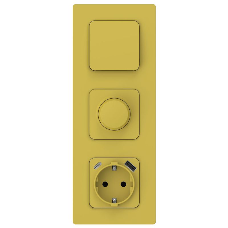 Светорегулятор СП FLITE СС11-5-1-ФлЖК LED 250Вт механизм желт. карри IEK FI-D22-0250-K44