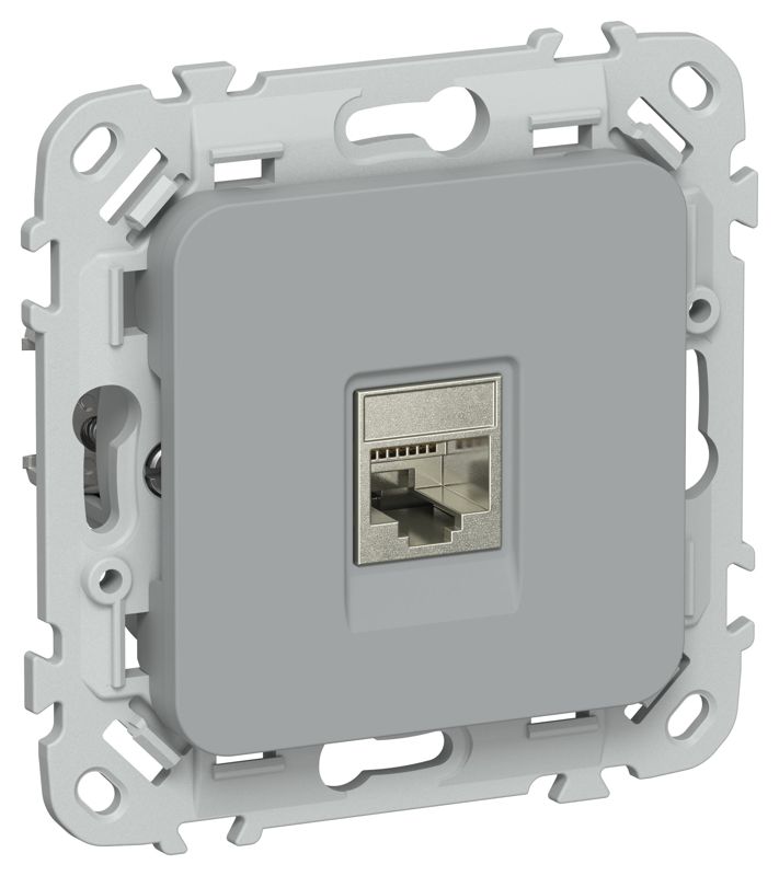 Розетка компьютерная СП FLITE РК6-1-1-ФлС RJ45 кат.6 STP механизм сер. IEK FI-K11-2-K03