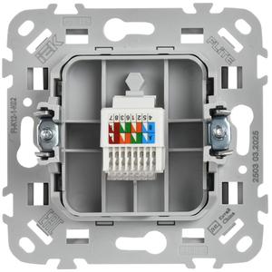 Розетка компьютерная СП FLITE РК5е-1-0-ФлЧ RJ45 кат.5E UTP механизм черн. IEK FI-K12-1-K02