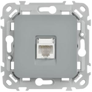 Розетка компьютерная СП FLITE РК5е-1-0-ФлС RJ45 кат.5E UTP механизм сер. IEK FI-K12-1-K03
