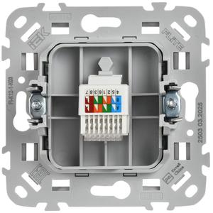 Розетка компьютерная СП FLITE РК5е-1-0-ФлС RJ45 кат.5E UTP механизм сер. IEK FI-K12-1-K03