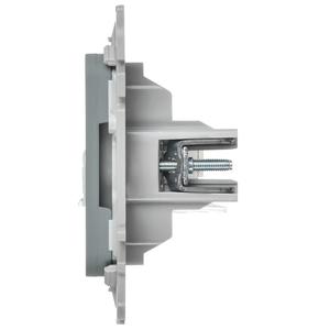 Розетка компьютерная СП FLITE РК6-1-0-ФлС RJ45 кат.6 UTP механизм сер. IEK FI-K12-2-K03