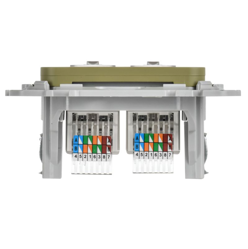 Розетка компьютерная 2-м СП FLITE РК5е-2-0-ФлО RJ45 кат.5E UTP механизм олив. IEK FI-K22-1-K26