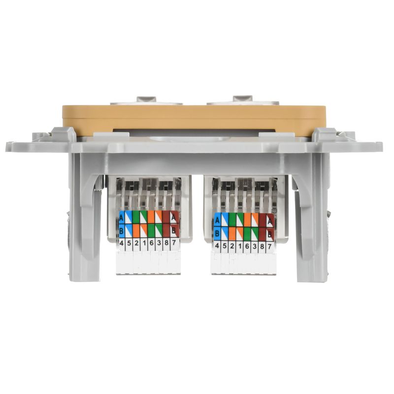 Розетка компьютерная 2-м СП FLITE РК5е-2-0-ФлШм RJ45 кат.5E UTP механизм шамуа IEK FI-K22-1-K89