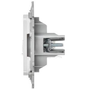 Розетка компьютерная 2-м СП FLITE РК6-2-0-ФлБ RJ45 кат.6 UTP механизм бел. IEK FI-K22-2-K01