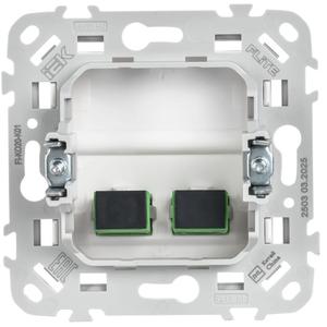 Розетка 2-м СП FLITE РОВ-2-ФлБ оптоволокон. механизм бел. IEK FI-KO20-K01