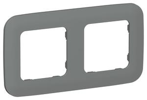 Рамка 2-м СП FLITE РУ-2-А-ФлМА мокрый асфальт IEK FI-M22-31-20-K80