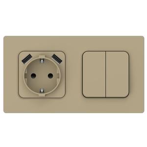 Рамка 2-м СП FLITE РУ-2-К-ФлХ хаки IEK FI-M22-32-20-K59