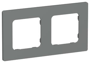 Рамка 2-м СП FLITE РУ-2-К-ФлМА мокрый асфальт IEK FI-M22-32-20-K80
