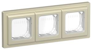 Рамка 3-м СП FLITE Рпро-3-55-ФлШ IP55 шампань IEK FI-M30-32-55-K37