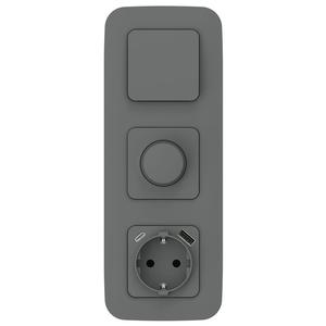 Рамка 3-м СП FLITE РУ-3-А-ФлМА мокрый асфальт IEK FI-M32-31-20-K80