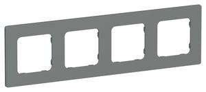 Рамка 4-м СП FLITE РУ-4-К-ФлМА мокрый асфальт IEK FI-M42-32-20-K80