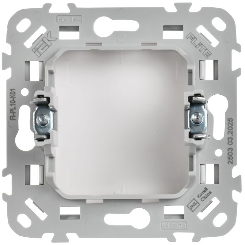 Заглушка СП FLITE ЗГ-ФлБ с суппортом механизм бел. IEK FI-PL10-K01