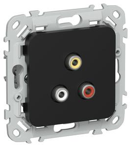 Розетка RCA СП FLITE РАрса-ФлЧ механизм черн. IEK FI-R10-K02