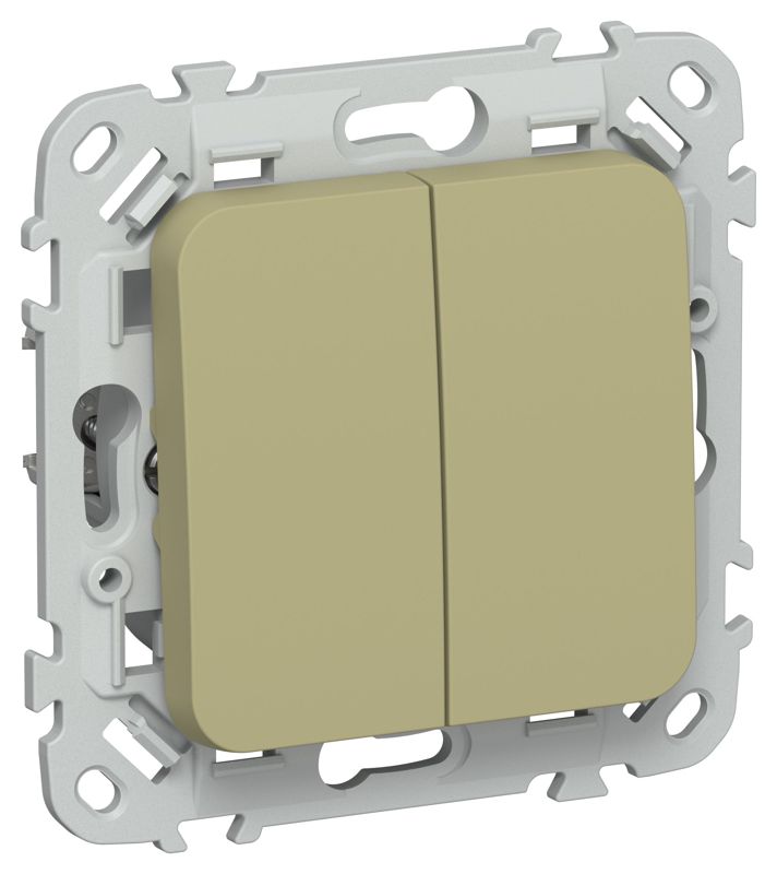 Выключатель 2-кл. СП FLITE ВС12-1-0-ФлО 10А механизм олив. IEK FI-V20-0-10-1-K26