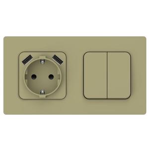 Выключатель 2-кл. СП FLITE ВС12-1-0-ФлО 10А механизм олив. IEK FI-V20-0-10-1-K26