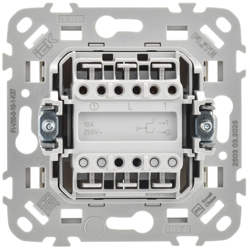 Выключатель 2-кл. СП FLITE ВС12-1-0-ФлШ 10А механизм шампань IEK FI-V20-0-10-1-K37