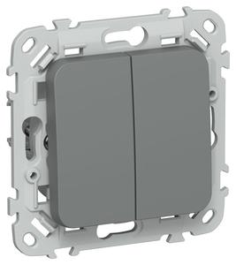 Выключатель 2-кл. СП FLITE ВС12-1-0-ФлМА 10А механизм мокрый асфальт IEK FI-V20-0-10-1-K80