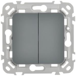 Выключатель 2-кл. СП FLITE ВС12-1-0-ФлМА 10А механизм мокрый асфальт IEK FI-V20-0-10-1-K80