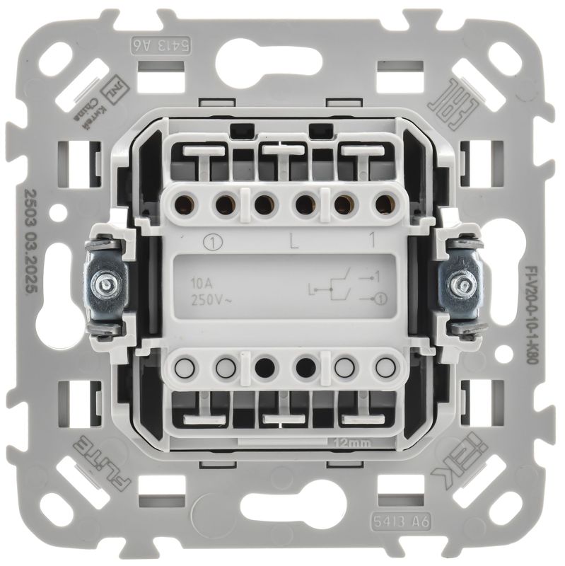 Выключатель 2-кл. СП FLITE ВС12-1-0-ФлМА 10А механизм мокрый асфальт IEK FI-V20-0-10-1-K80