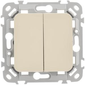 Выключатель 2-кл. СП FLITE ВС12-1-0-ФлСл 10А механизм сливочный IEK FI-V20-0-10-1-K86