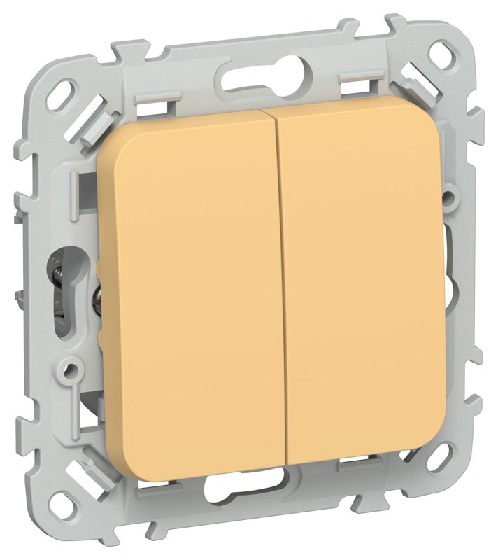 Выключатель 2-кл. СП FLITE ВС12-1-0-ФлЗ 10А механизм золотарник IEK FI-V20-0-10-1-K90