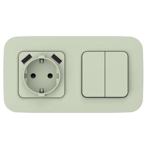 Выключатель 2-кл. СП FLITE ВС12-1-0-ФлП 10А механизм панг IEK FI-V20-0-10-1-K92