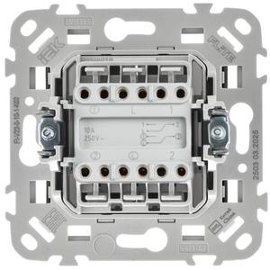 Выключатель проходной 2-кл. СП FLITE ВС62-1-0-ФлЧ 10А механизм черн. IEK FI-V22-0-10-1-K02