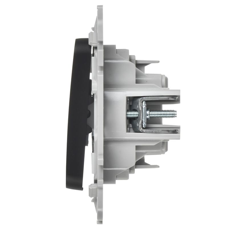 Выключатель проходной 2-кл. СП FLITE ВС62-1-0-ФлЧ 10А механизм черн. IEK FI-V22-0-10-1-K02