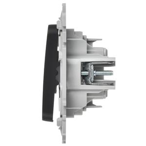 Выключатель проходной 2-кл. СП FLITE ВС62-1-0-ФлЧ 10А механизм черн. IEK FI-V22-0-10-1-K02