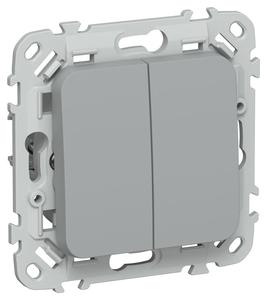 Выключатель проходной 2-кл. СП FLITE ВС62-1-0-ФлС 10А механизм сер. IEK FI-V22-0-10-1-K03